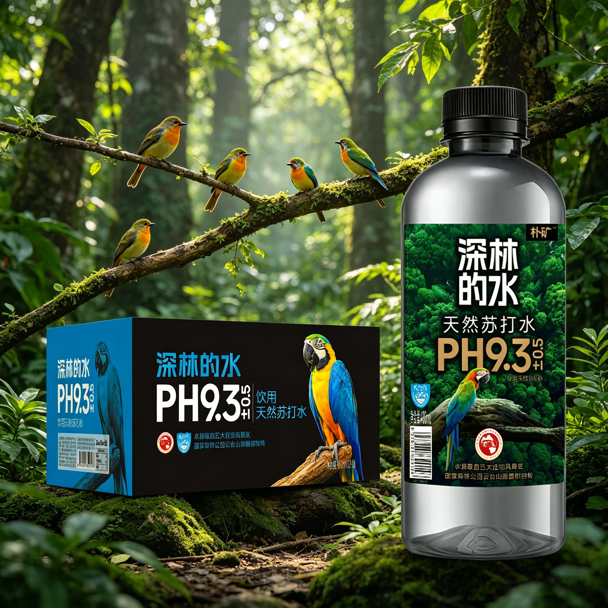 深林的水优质好水源天然弱碱轻苏打PH9.3±0.5健康好水400ml/瓶