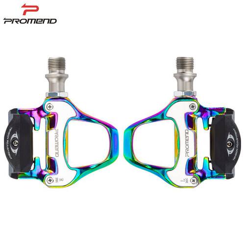 PROMEND R97Y脚踏公路自行车锁踏铝合金炫彩自行车骑行脚踏配件
