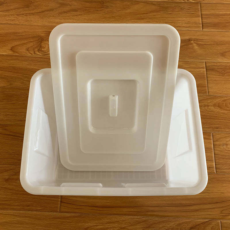 50L塑料箱带盖塑料水箱水产养殖收纳储水箱瓷砖储水塑料周转箱