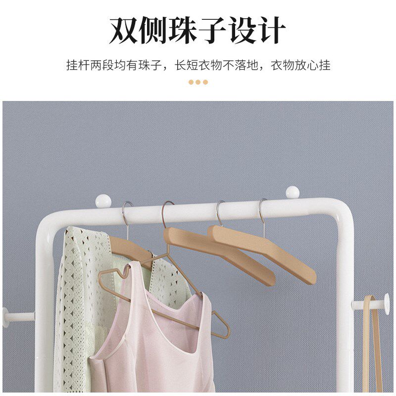 衣帽架单杆式晾衣架落地室内折叠简易挂衣架子家用卧室推车收纳架