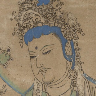 文殊普贤菩萨经变图榆林三窟西壁壁画高清微喷临摹学习画线稿装饰