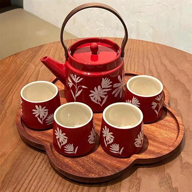 佳期如梦 高颜值陶瓷咖啡杯碟中古水壶茶壶茶杯复古法式礼盒套装