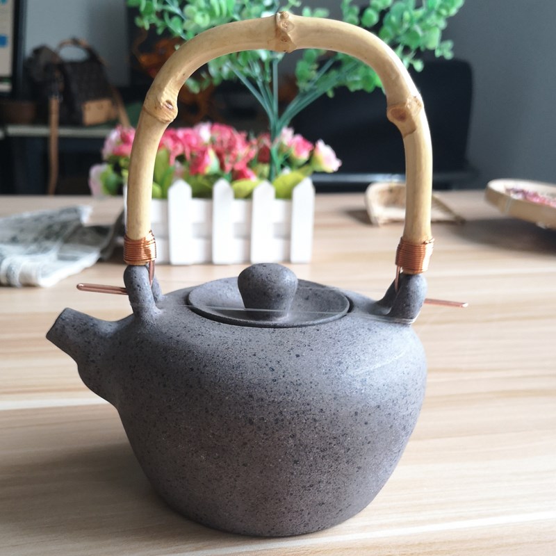 黑泥平定黑砂壶名家原矿纯全手工茶壶茶具套装内外无釉功夫茶具
