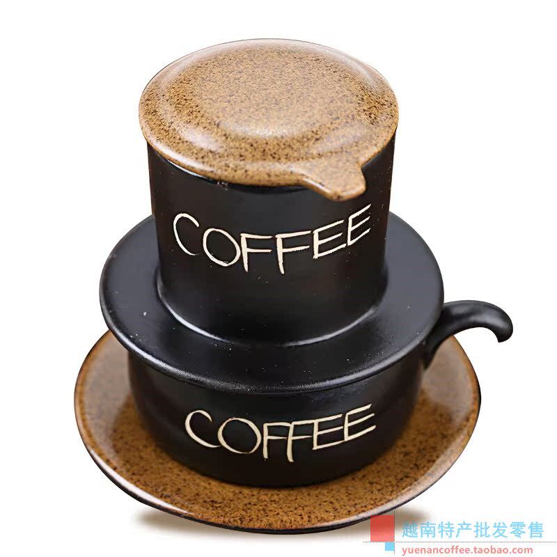 越南陶瓷滤杯咖啡壶滴漏手冲咖啡过滤器旅行户外露营过滤煮咖啡