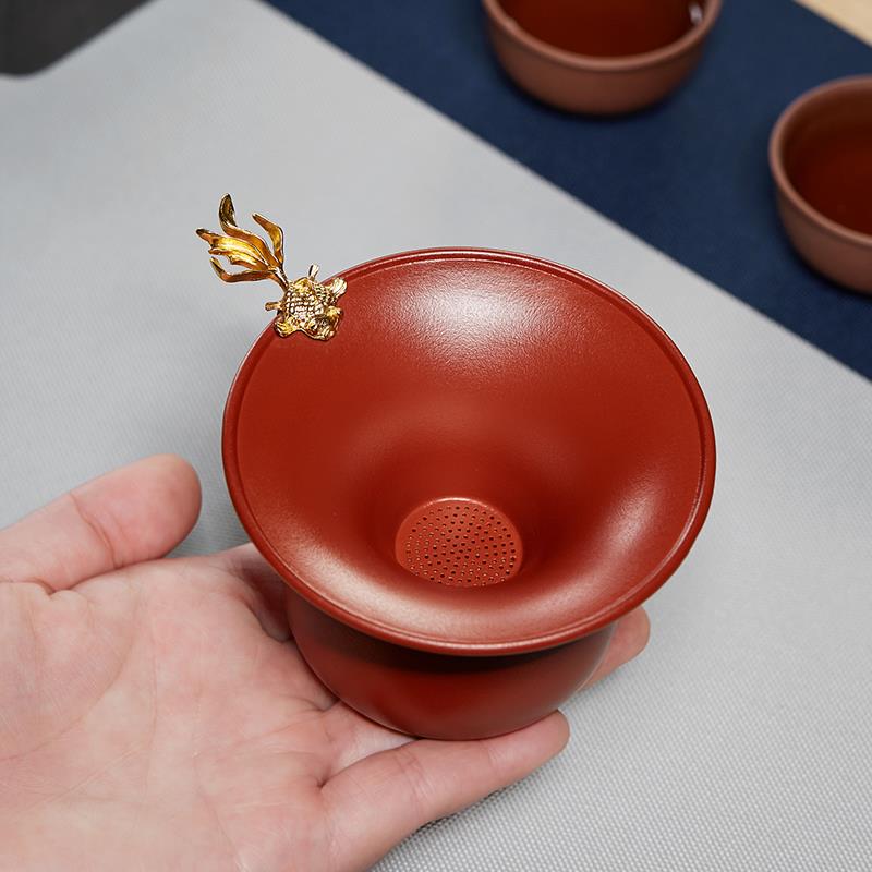 宜兴紫砂茶漏茶滤器筛茶叶过滤网器茶水分离泡茶神器茶隔茶具配件