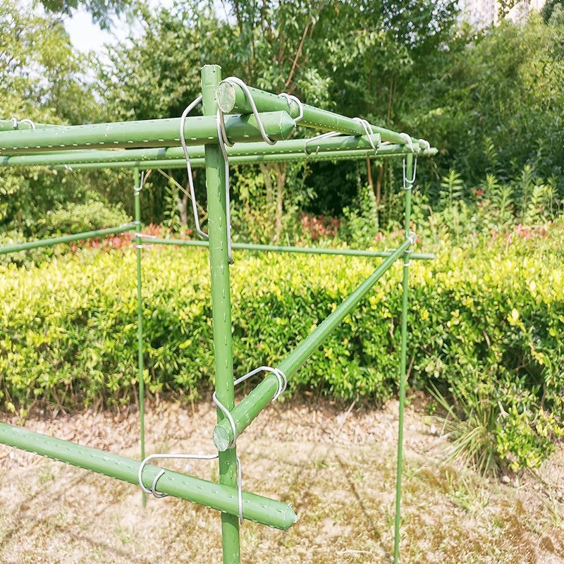 园艺爬藤支架钢丝扣花架豆角黄瓜藤架连接卡扣花卉植物支撑杆固定图片