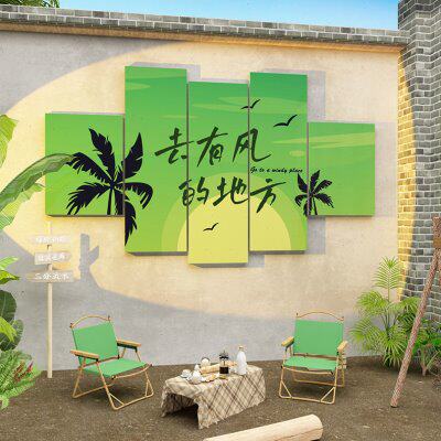网红民宿墙面装饰氛围布置旅行农村小庭院房间室户外打卡拍照造景