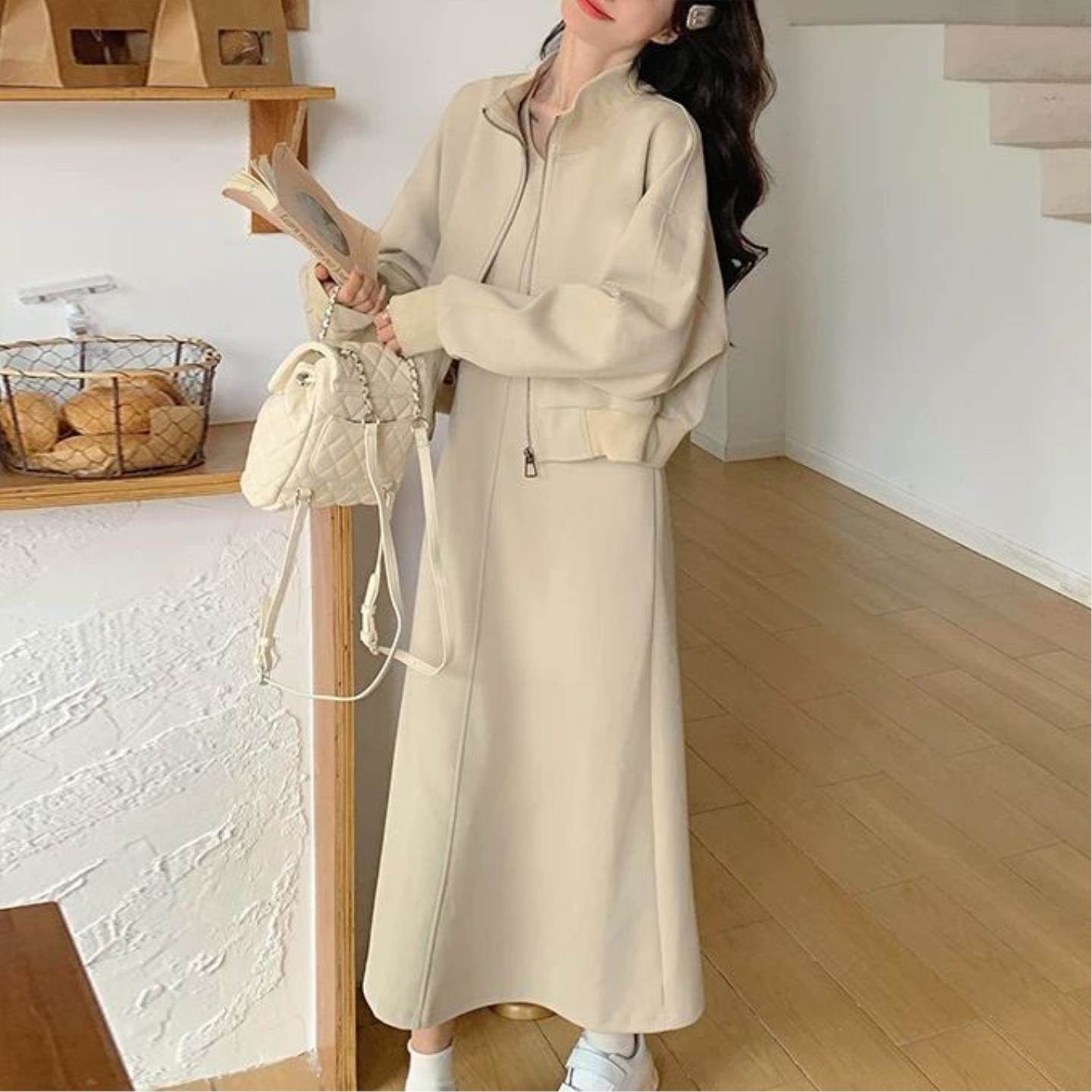 减龄洋气休闲卫衣套装女2026新款秋季超火穿搭今年流行裙子两件套
