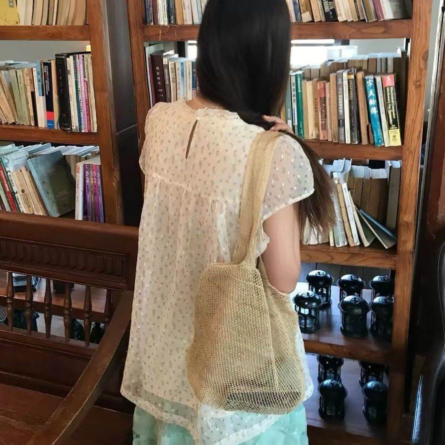 网纱碎花衬衫女日森系复古小众宽松衬衣甜美温柔风上衣