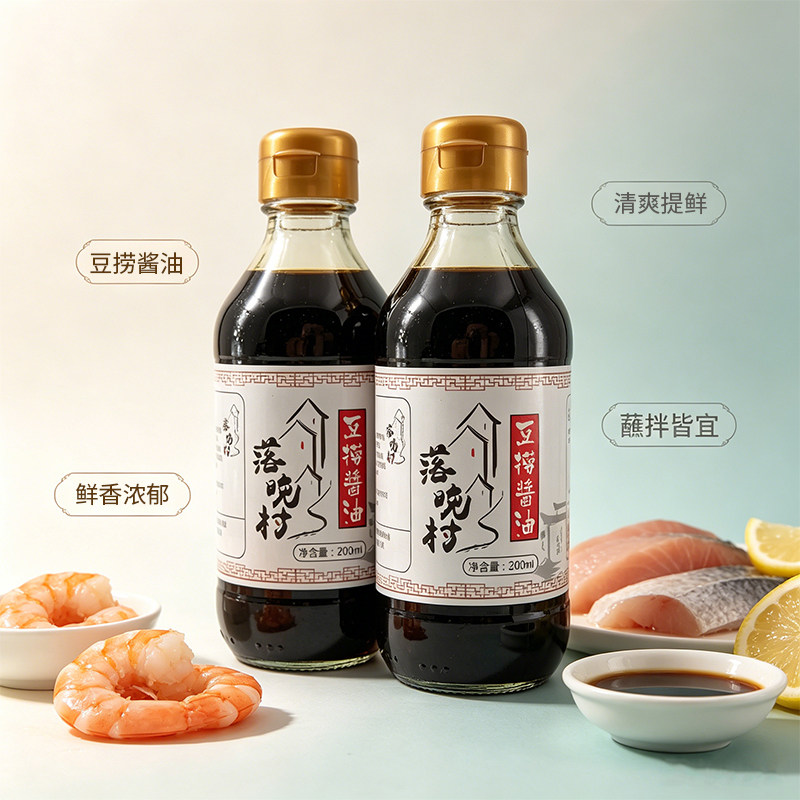 日本寿司鱼生刺身专用豆捞酱油家用饺子醋凉拌菜家用白灼汁组合装