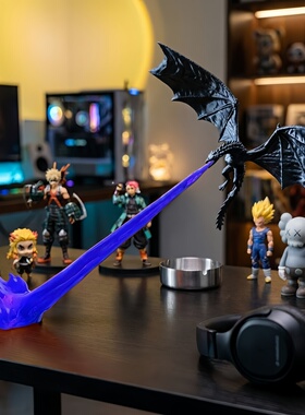 3D打印发光飞龙夜灯摆件玩具模型
