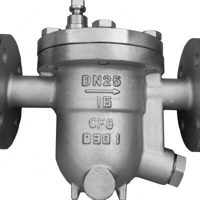 304 CS41W-16P不锈钢疏水阀 CS41H-16C碳钢自由浮球式法兰疏水阀