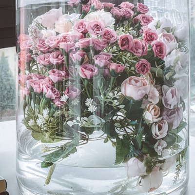 宽口玻璃花瓶透明水培大口径大号超大广口敞口醒花桶特大号大型图片