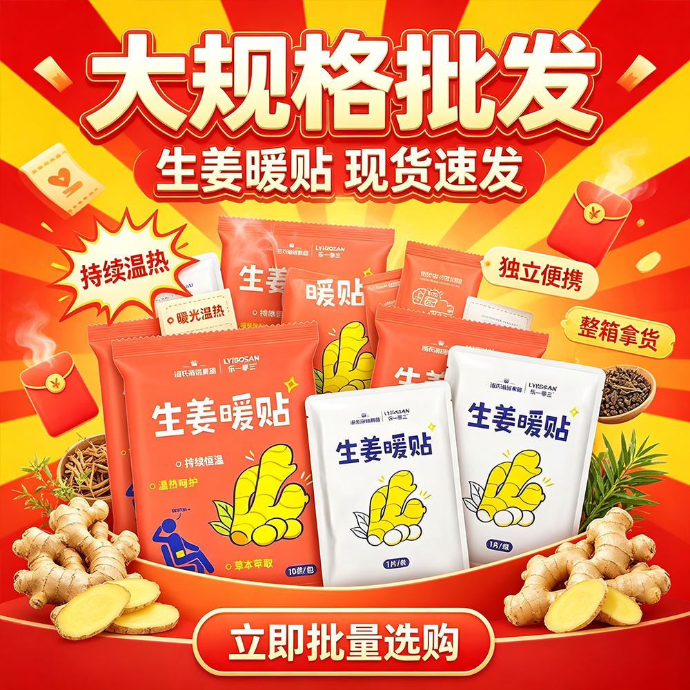 海氏海诺生姜暖贴长效发热持久温保暖贴/热敷贴/轻盈