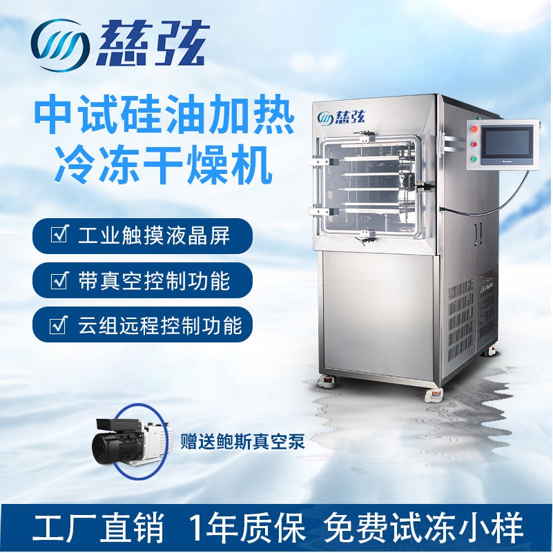 冷冻干燥机中试型硅油加热压盖冻干机滋补药品虫草海参益生菌