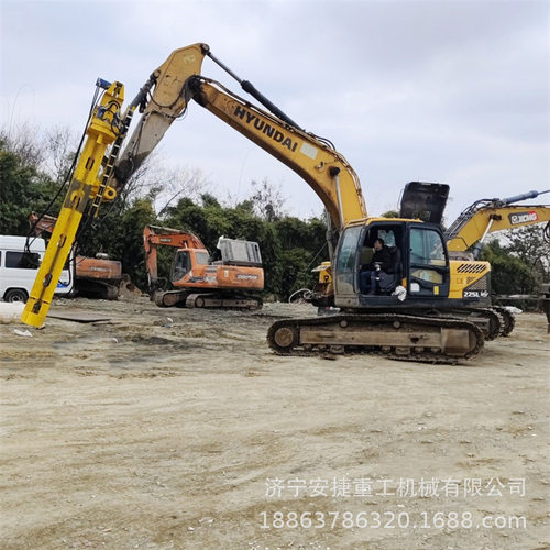 安捷全液压挖改钻机山地凿岩气动潜孔钻滑架式光伏打孔机械