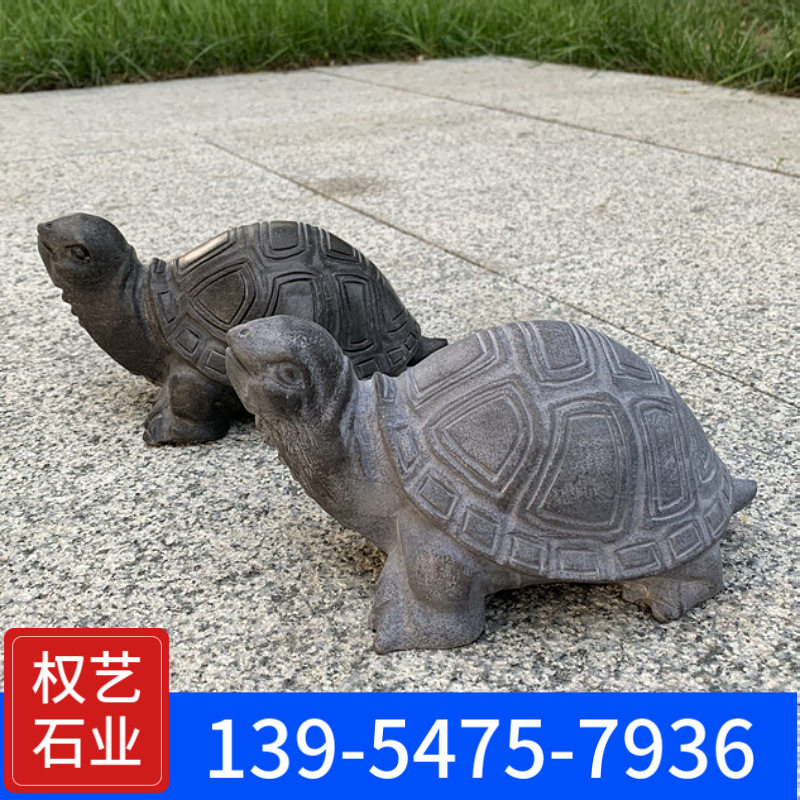 石龟摆件石雕乌龟青石石材雕刻庭院鱼缸造景茶宠厂家直销石头乌龟