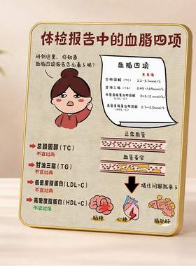 血脂四项科普讲解摆件