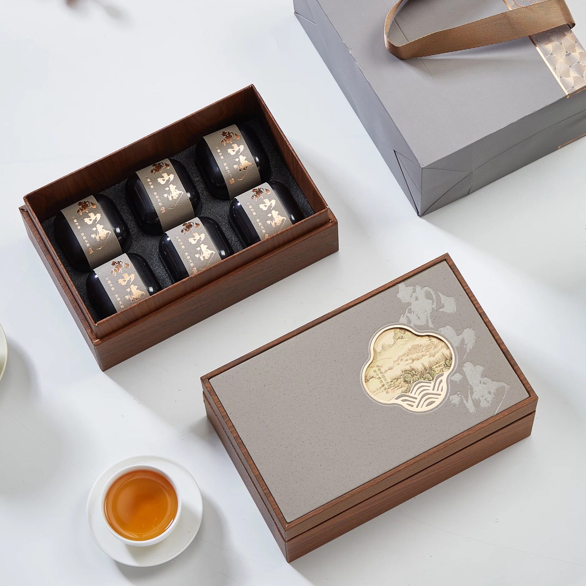 小罐茶茶叶礼盒空盒定制
