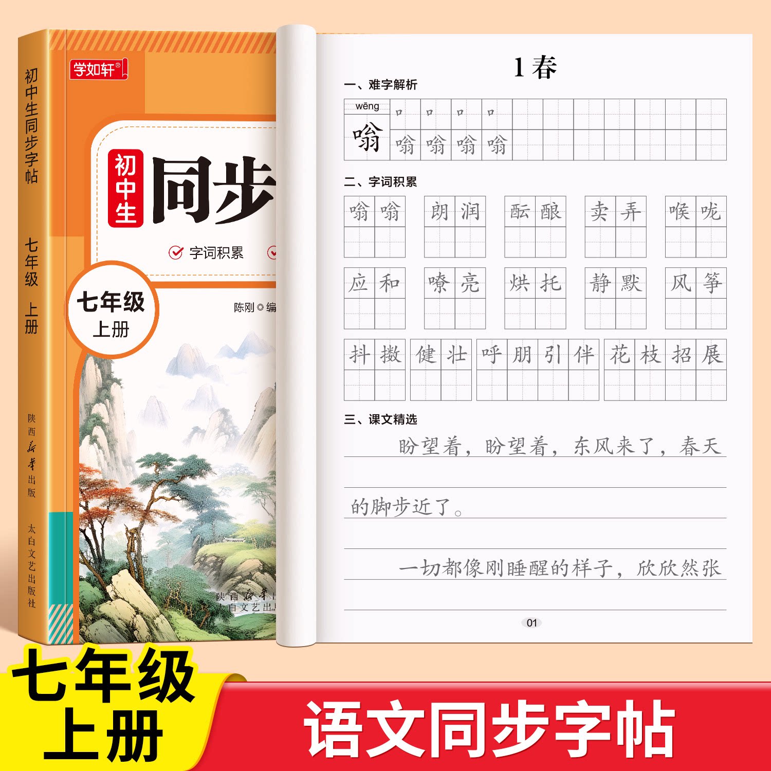 七年级语文字帖人教版同步