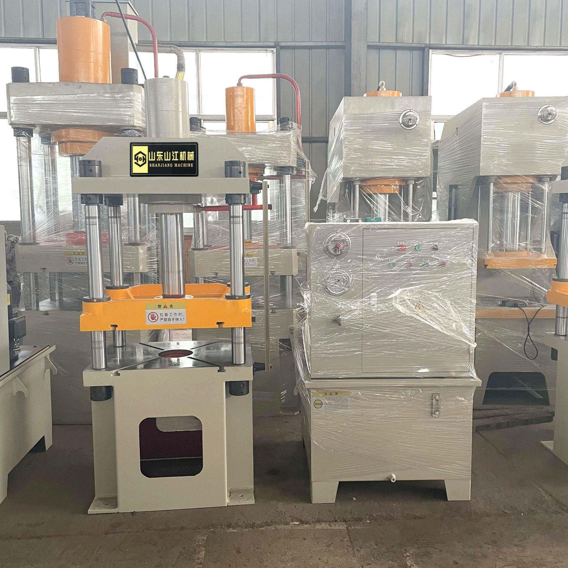 新型100吨三梁四柱液压机塑料行李托盘油压机小台面100吨压力机