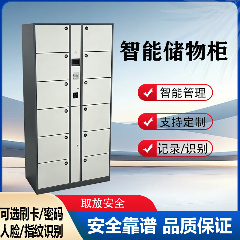 智能电子存包柜12门员工储物柜办公室密码刷卡寄存柜自助存放柜