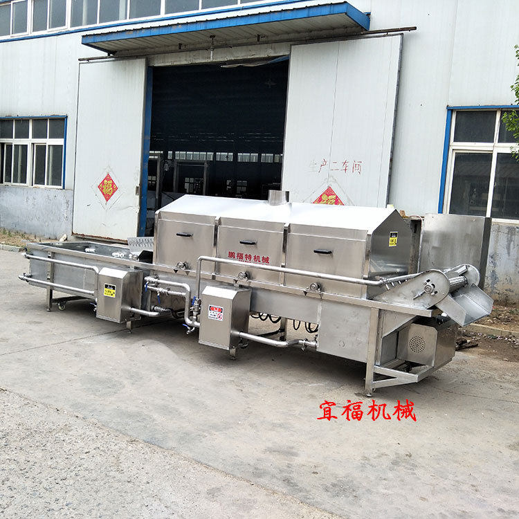 江苏肉丸油炸机价格猪肉丸油炸生产线宜福油炸机器设备厂家