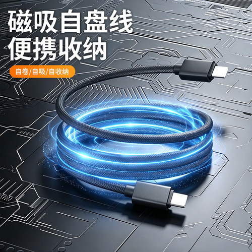 磁吸双Type-CPD100W快充数据线