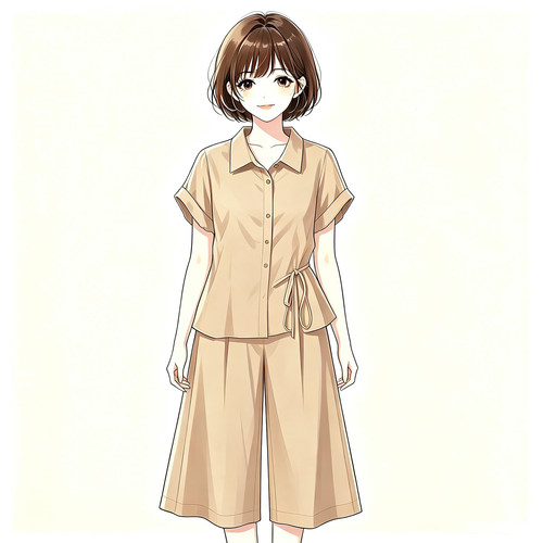 Hooxun逅荨【生如夏花】  百搭个性翻领套装HX715L087