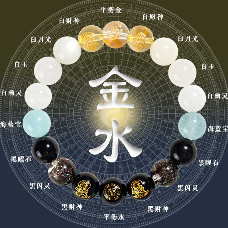 【九华山福佑】链男女天然水晶手串黄财神招财多宝转运送朋友礼物