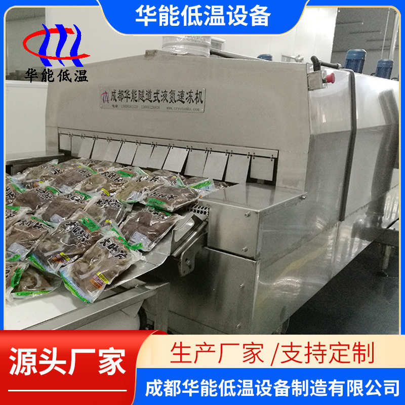 隧道液氮速冻机-水果包子低温速冻设备_成都华能
