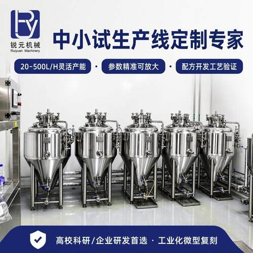 中小试复合蛋白饮料生产线 实验室豆奶椰奶调配均质全套设备