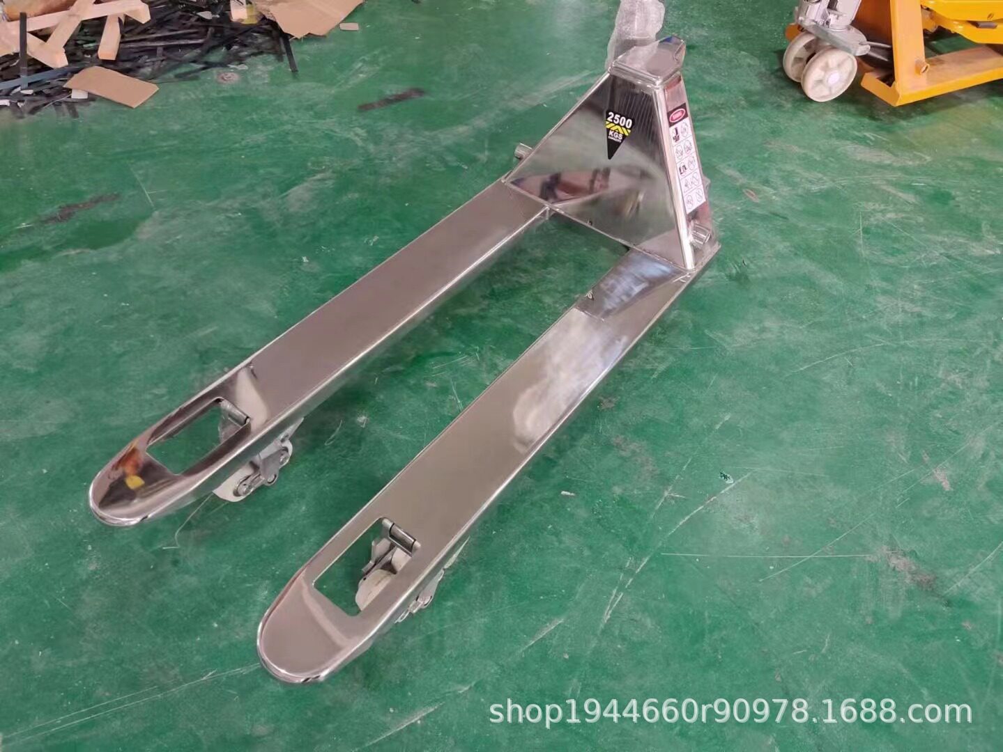 钧力手动304全不锈钢叉车液压搬运车托盘搬运车地牛唧车2.5吨3吨