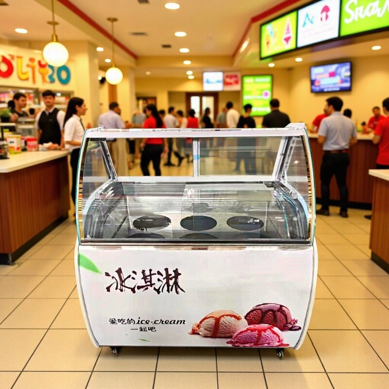 绿科冰淇淋展示柜厚切炒酸奶冷冻柜华意压缩机商用