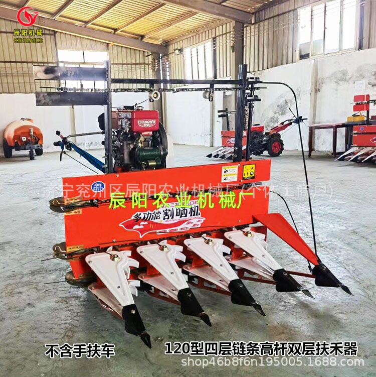 河南热销手扶车配套小型农用玉米小麦都能收割机柴油自走式一体机