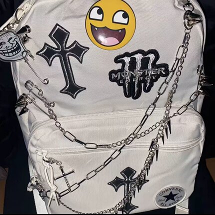 朋克风十字架骷髅头刺绣贴防水不易掉装饰DIY书包衣服手工布贴