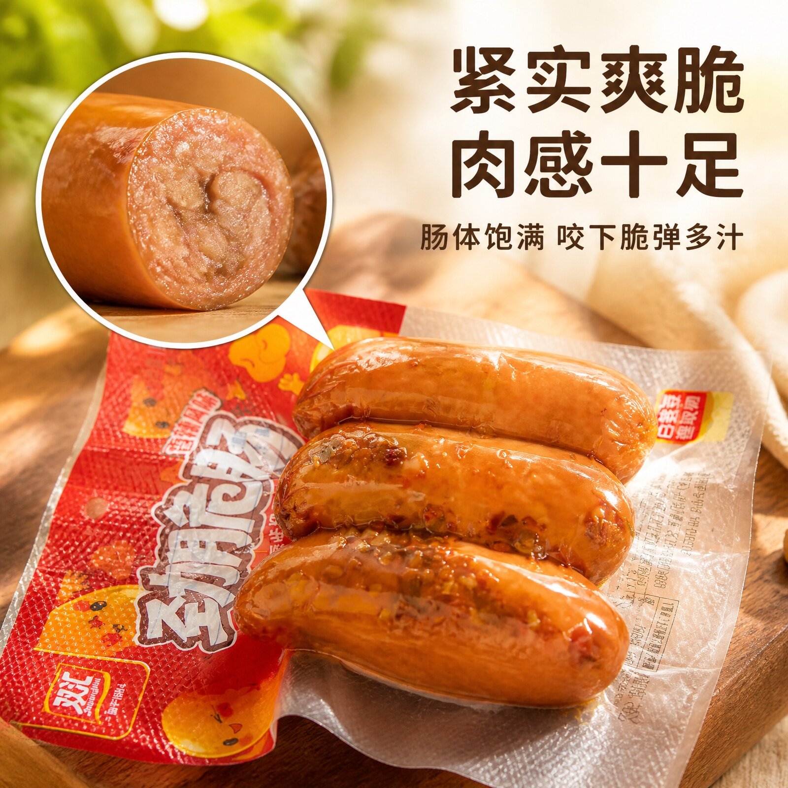 双汇香辣香脆肠鸡肉原味脆皮肠110g解馋即食包装休闲零食火腿肠