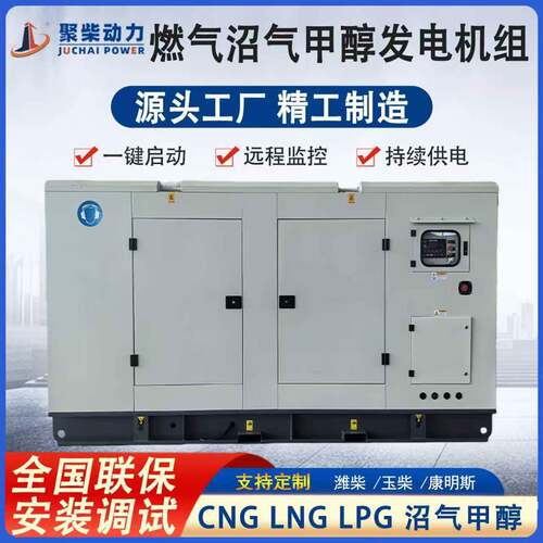 300KW沼气发电机三相电50HZ380V甲醇300千瓦静音箱式燃气发电机组