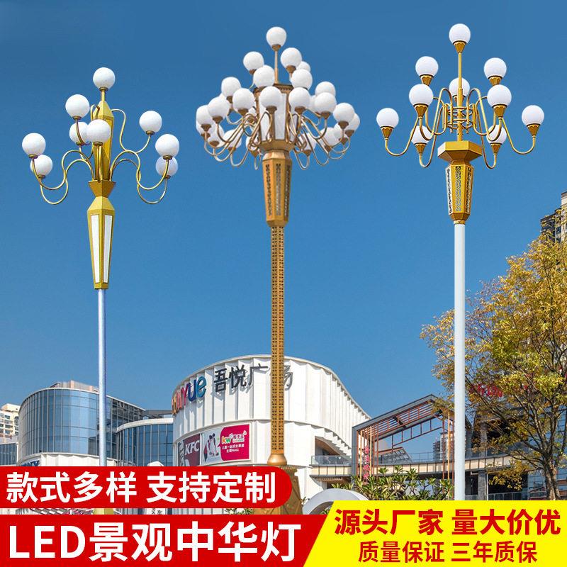 大型户外亮化工程玉兰灯中华灯广场市政工程名族特色灯LED杆灯