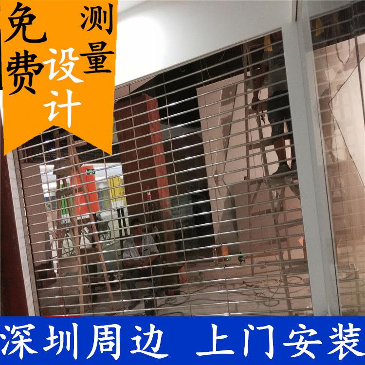 大鹏盐田隧道不锈钢卷帘门停车场电动透气304不锈钢卷门