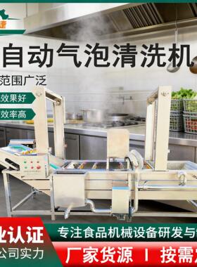 商用果蔬气泡洗菜机 鲜肉清洗机设备全自动商用不锈钢蔬菜清洗机