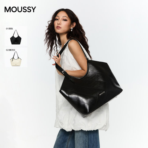 Moussy油蜡皮通勤托特包