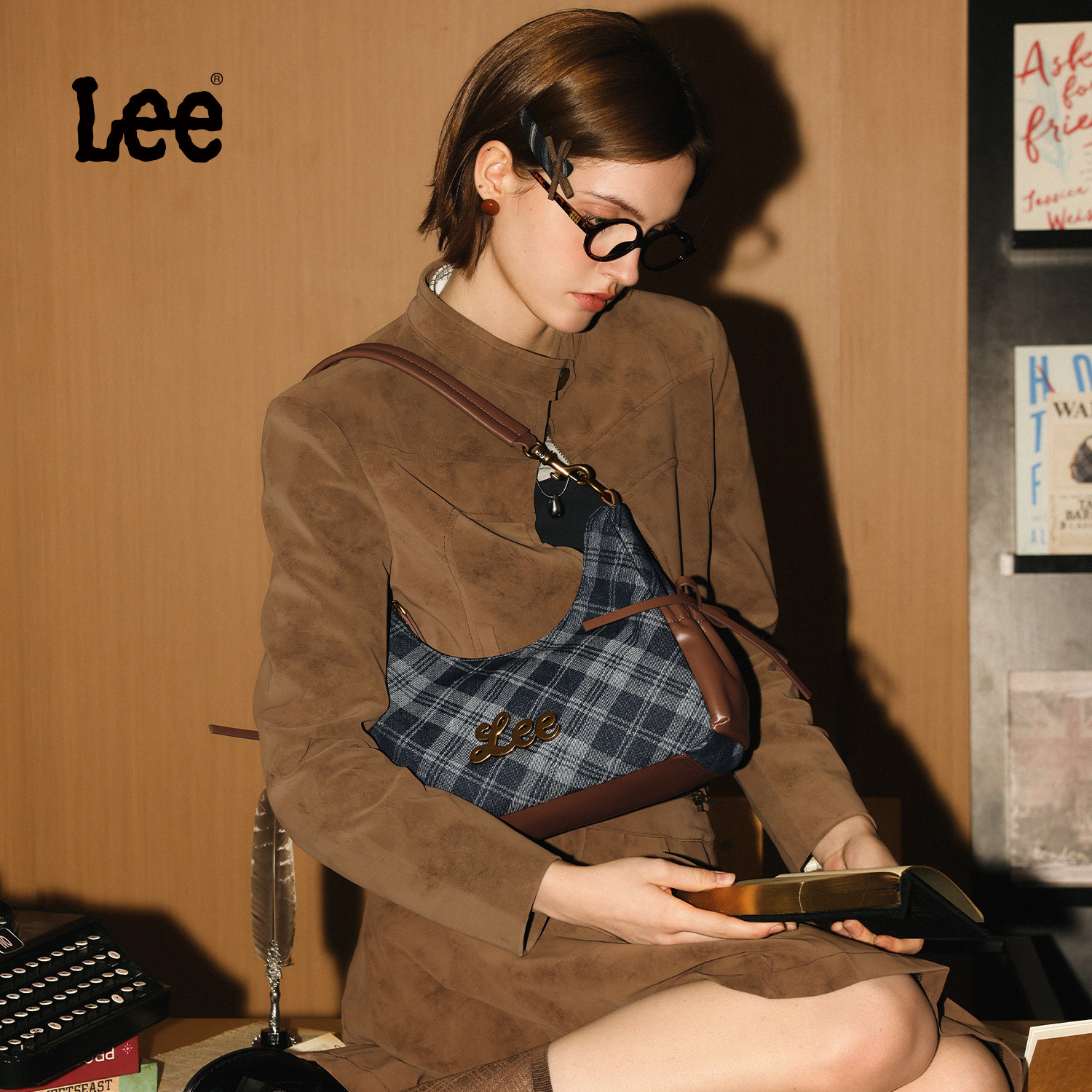Lee复古小众高级感腋下包女通勤图片