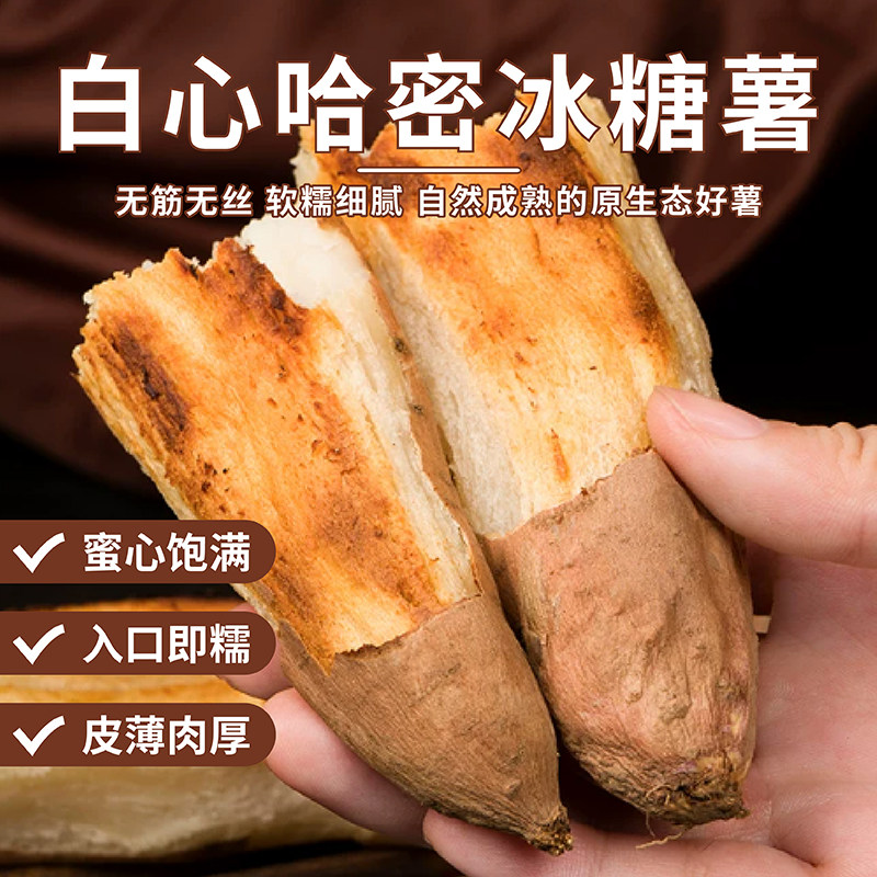 新鲜白心板栗红薯沙地白瓤地瓜冰糖心哈密白薯山东特产冰糖哈密薯