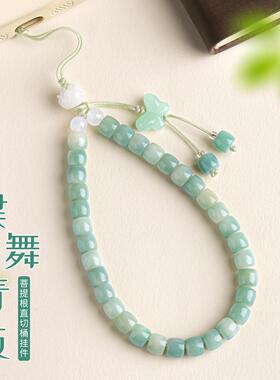 绿色菩提根手机链挂绳档精致女手机壳挂链手腕防丢防摔挂饰