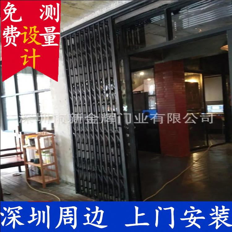 深圳沙头角不锈钢拉闸阳台收缩门不锈钢推拉门不锈钢折叠门