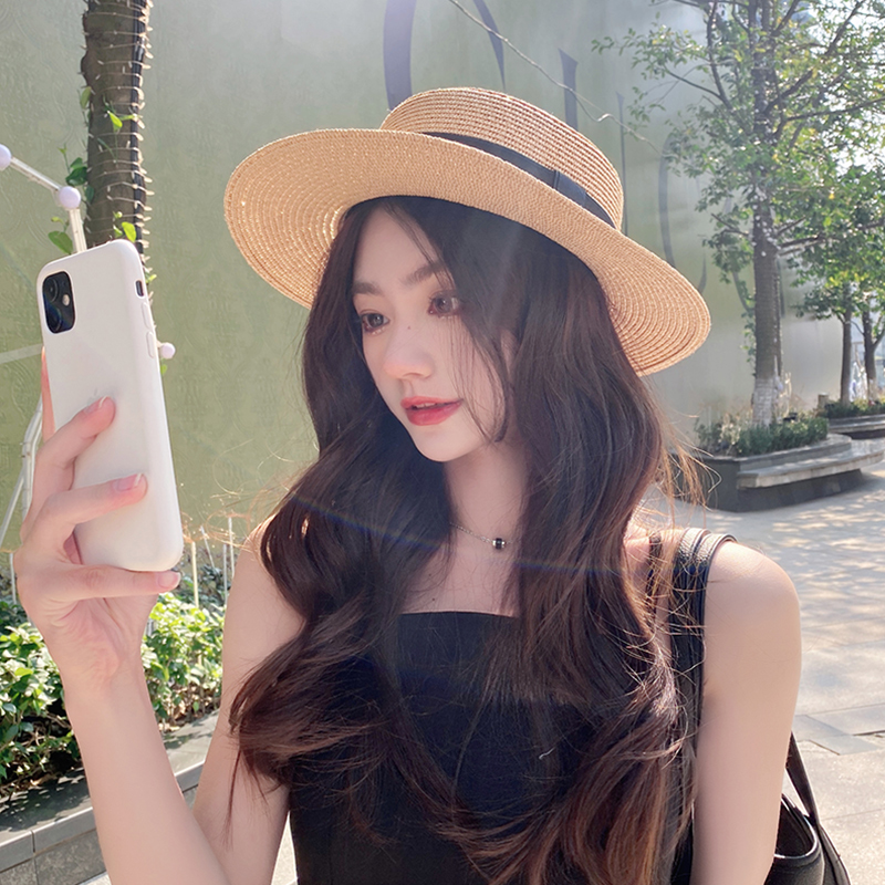 法式草帽女夏海边沙滩防晒帽