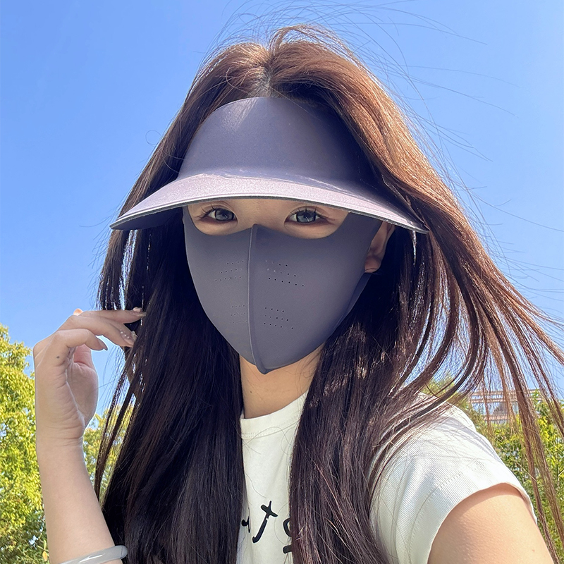 OVANCY防晒面罩全脸防紫外线女夏季脸基尼冰丝口罩无痕遮阳防晒帽