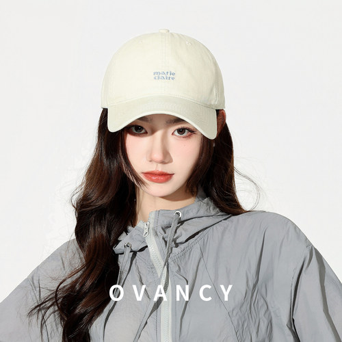 OVANCY显脸小棒球帽子女款2026新款宽帽檐遮阳鸭舌帽大脸防晒帽子