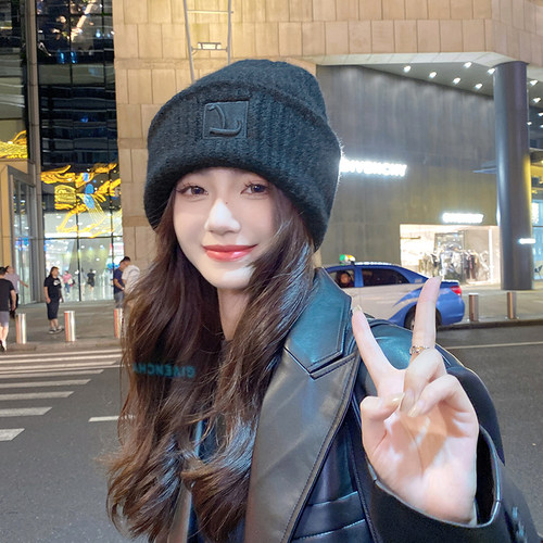 宽松羊毛毛线帽大头围保暖针织帽